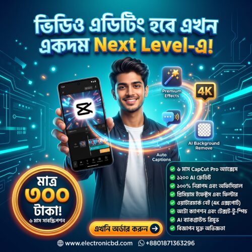 CapCut Pro 6 Months Subscription (100% Official) + 1200 AI Credits