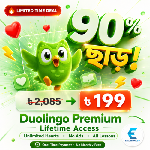 Duolingo Premium – Lifetime Access (Unlimited Hearts & No Ads)