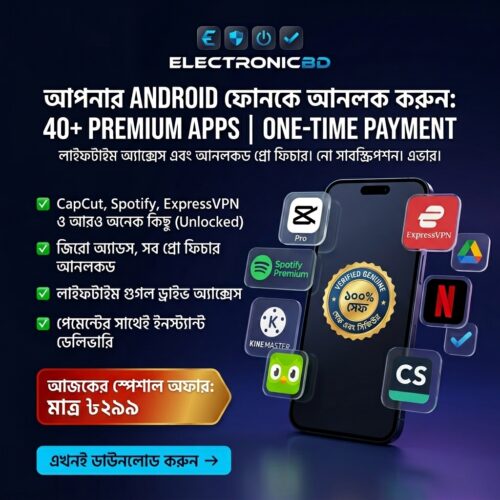 ElectronicBD_ad_graphic_generation_202606171107 40+ Premium Android Apps Mega Bundle - Lifetime Google Drive Access