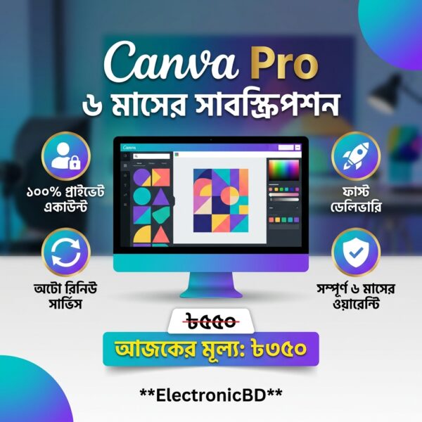 Canva Pro 6 Months Subscription - 100% Private Account (Auto Renew)