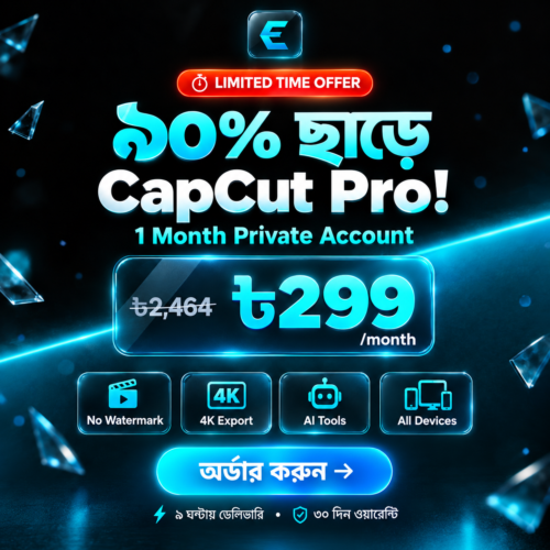 CapCut Pro Subscription (iOS, Android, PC) – 1 Month Private Account