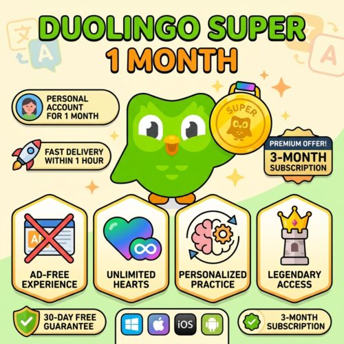 Duolingo Super Individual Plan (1 Month) - Personal Account