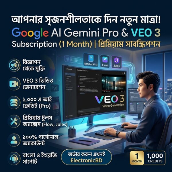 Google AI Gemini Pro & VEO 3 Subscription (1 Month Private Account)