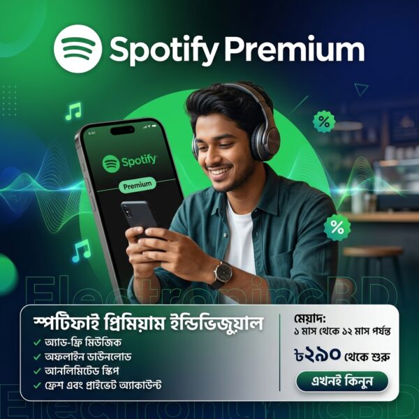Young_person_using_Spotify_Premium_202605121923 Spotify Premium Individual Account - Fresh Private (1-12 Months)